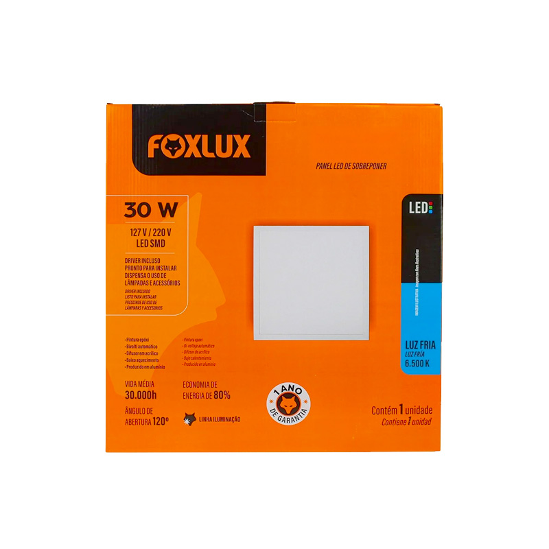 LUM.LED EMB QDR FOXLUX 30W 6500K