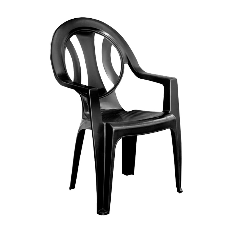 CADEIRA PLAST.POLTRONA ARCOS PRETA