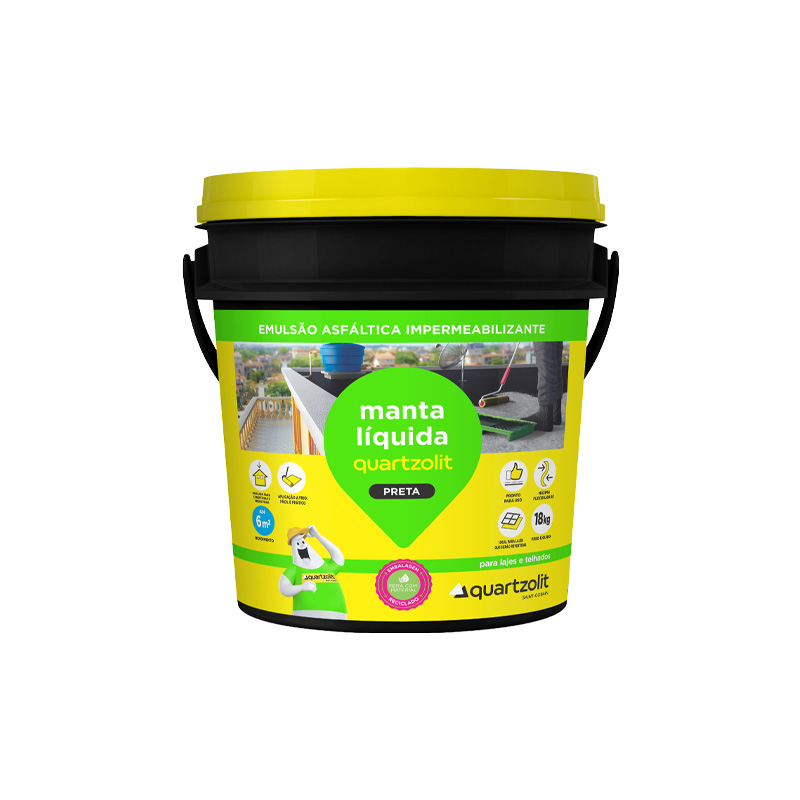 MANTA LIQ. PRETA QUARTZOLIT 18KG