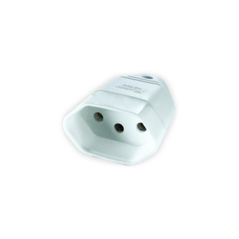 PINO FEMEA 2P+T RADIAL 20A BRANCO