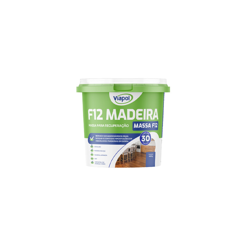 MASSA F12 MADEIRA CASTANHO  400GR
