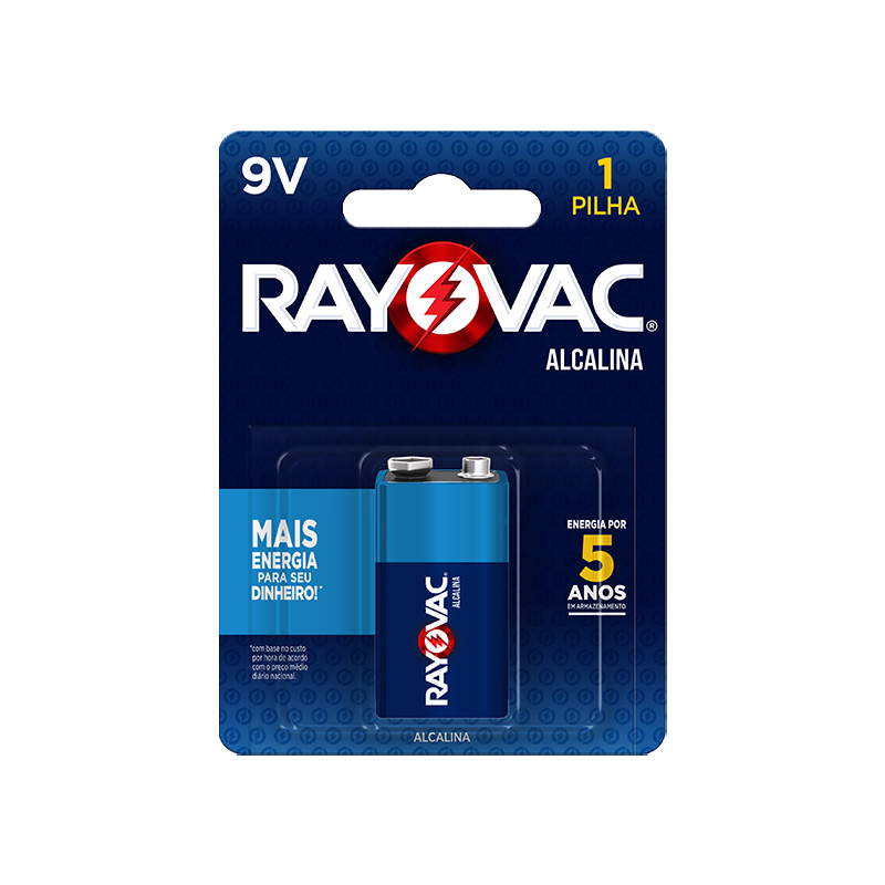PILHA RAYOVAC ALCALINA BATERIA 09V
