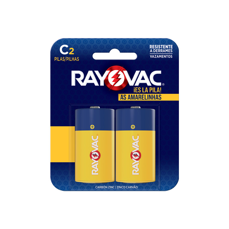 PILHA RAYOVAC AMARELA, MEDIA   C/2