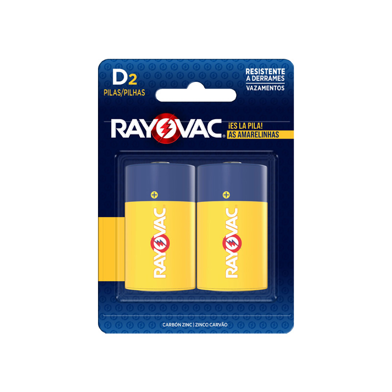 PILHA RAYOVAC AMARELA. GRANDE  C/2