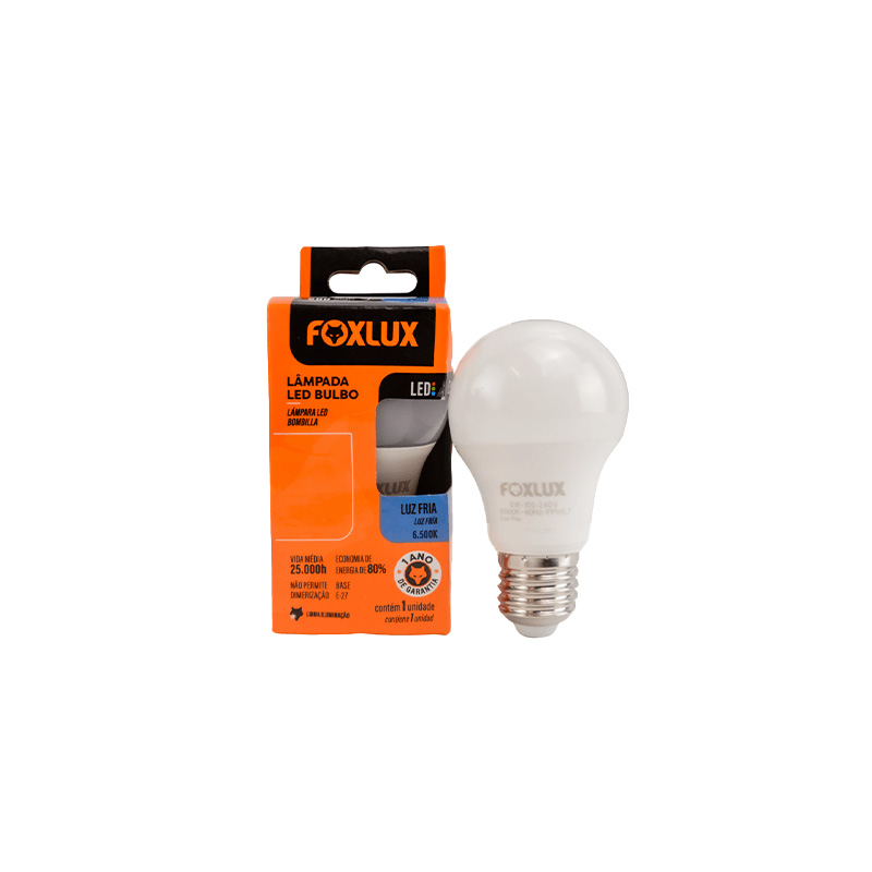LAMP LED BULBO FOXLUX 09W 6500K