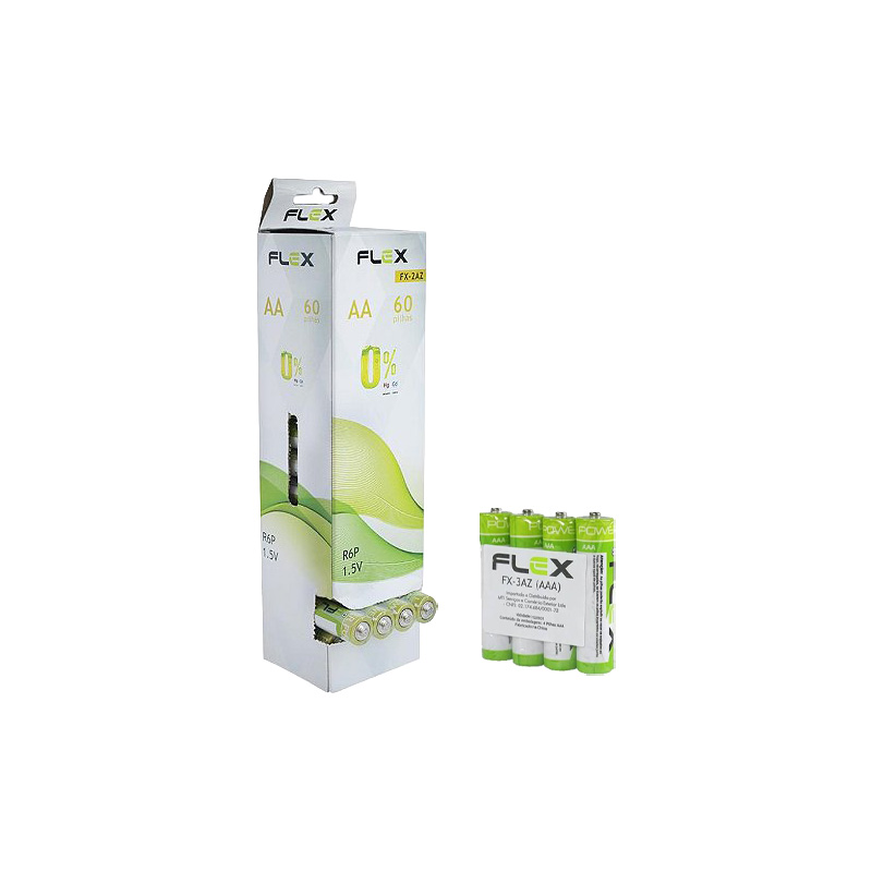 PILHA FLEX AA  ZINCO FX-2AZ C/60