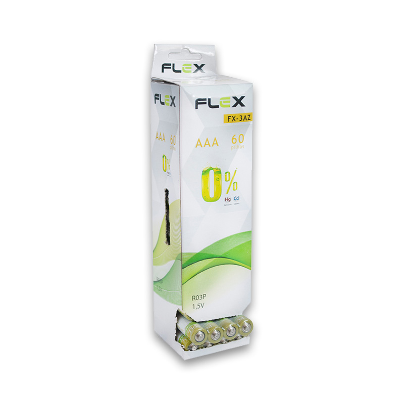 PILHA FLEX AAA ZINCO FX-3AZ C/60